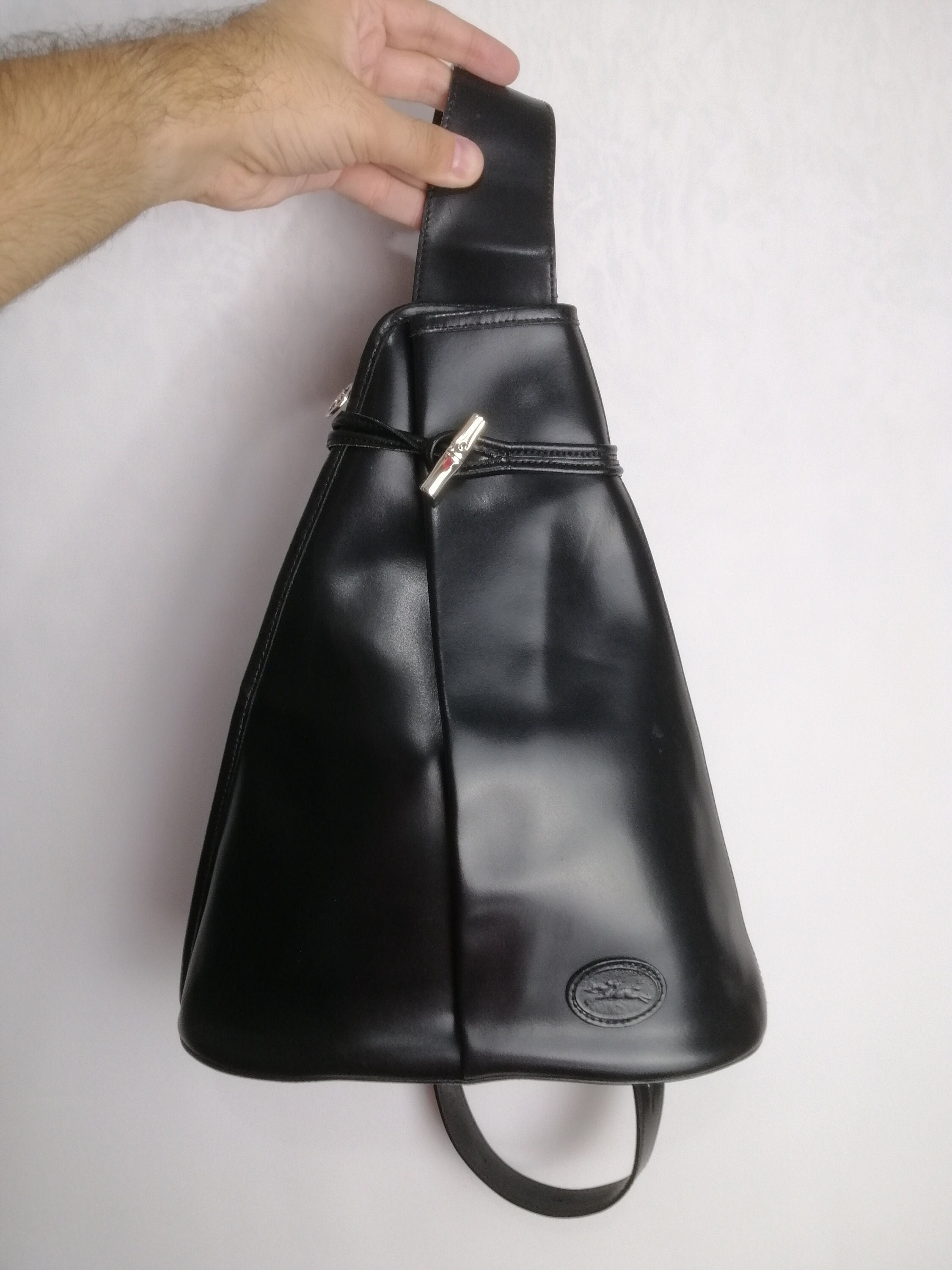 LONGCHAMP Roseau Leather Backpack Authentic French Designer 