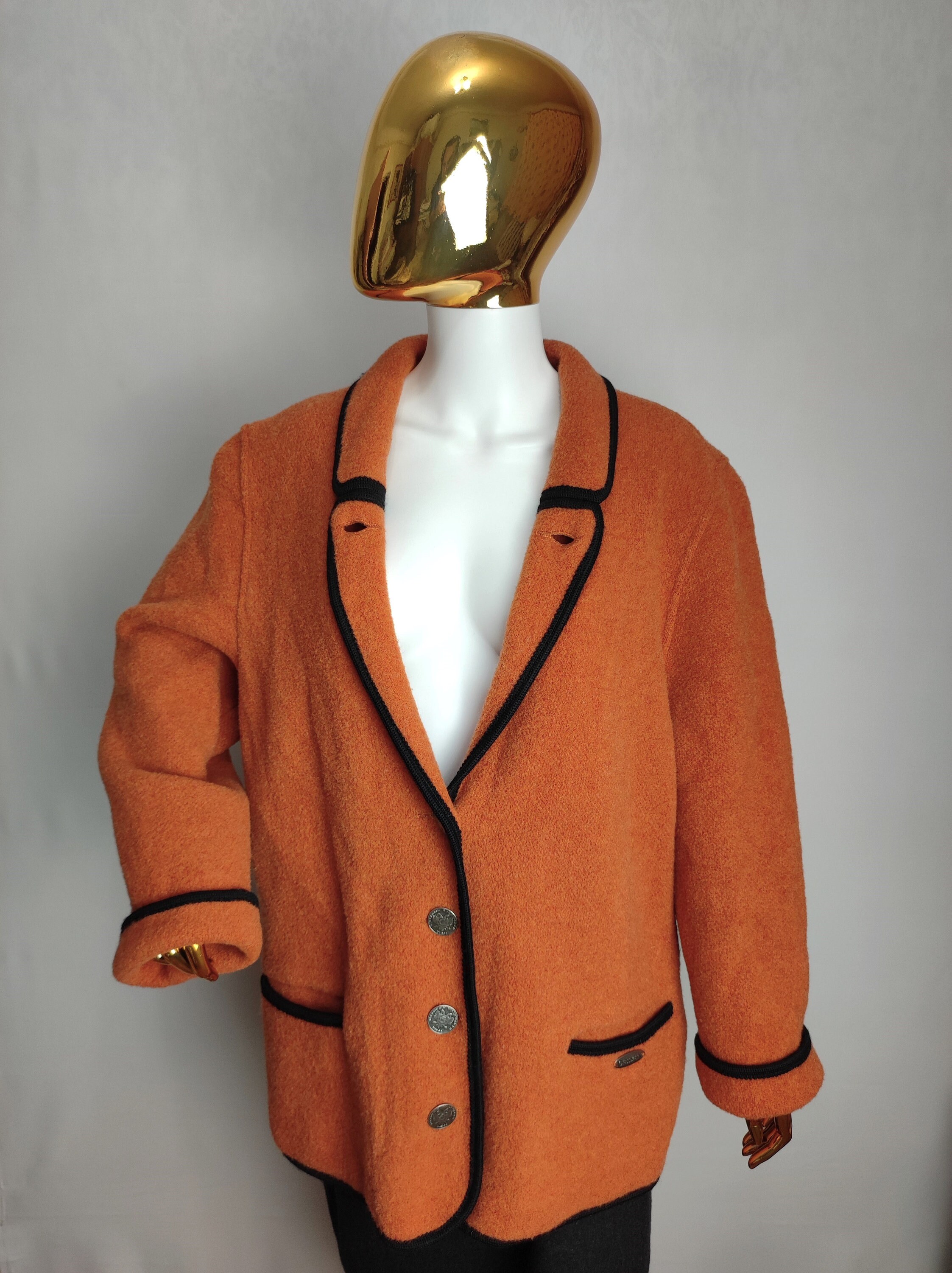 GIESSWEIN Boiled Wool Jacket Austrian Wool Cardigan Oktoberfest Trachten Coat Tyrol Bavarian Sweater Traditional Alpine Folk Jacket XXL
