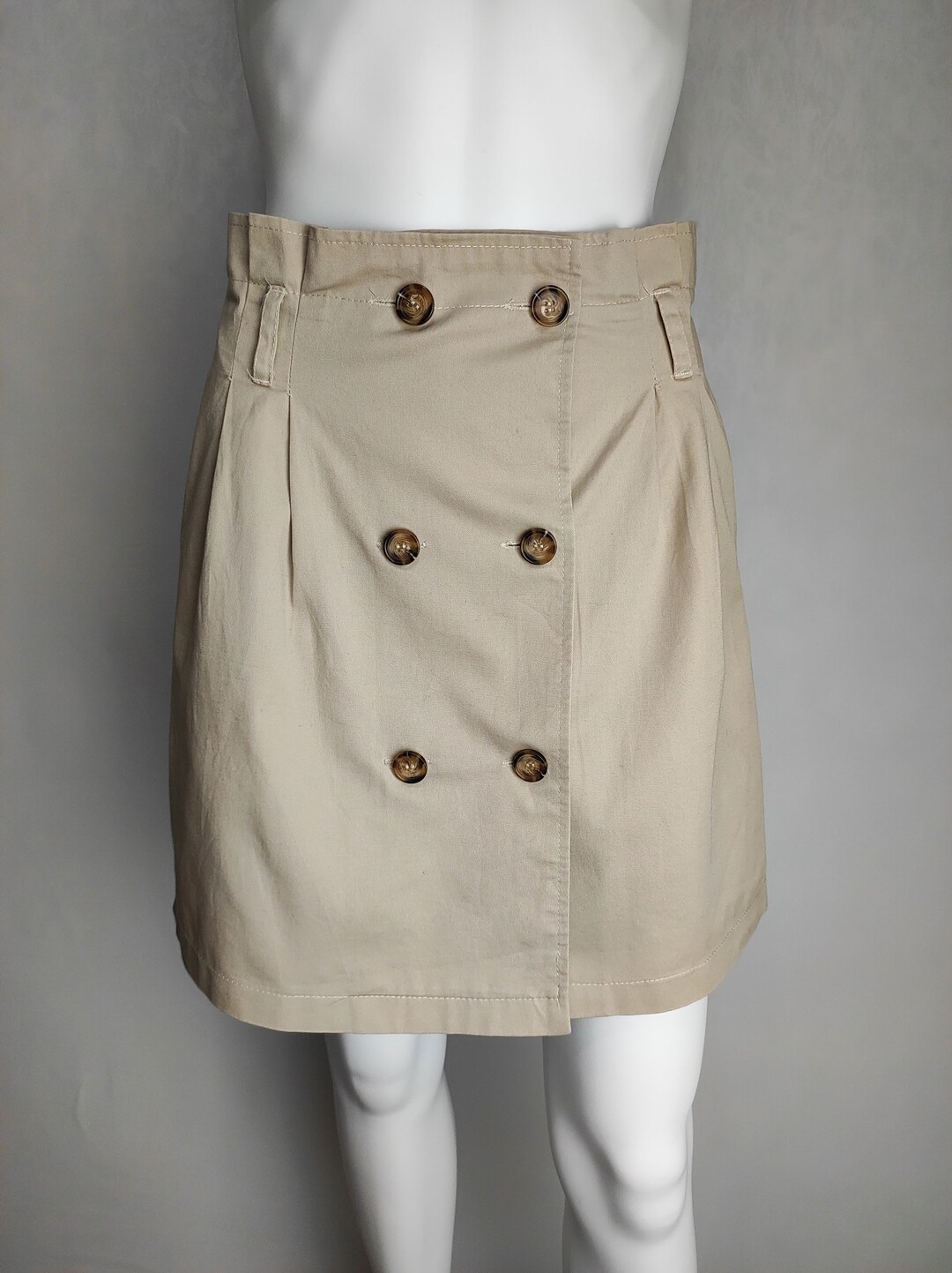 ミニスカート BURBERRY Women Short Skirts 8081126 Beige Burberry Beige Nylon Miniskirt - Beige - Women | 8081126