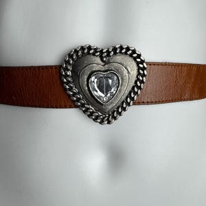 Heart Buckle Dirndl Belt, Austrian Oktoberfest Brown Belt, Genuine Leather Trachten Belt, Women German Bavaria Belt, Tyrol Folk Costume Belt