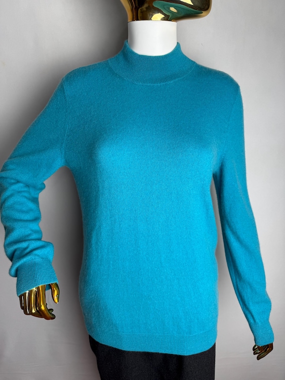 Strickpullover Blauer Kaschmir Pullover Cashmere-Pullover In Blau