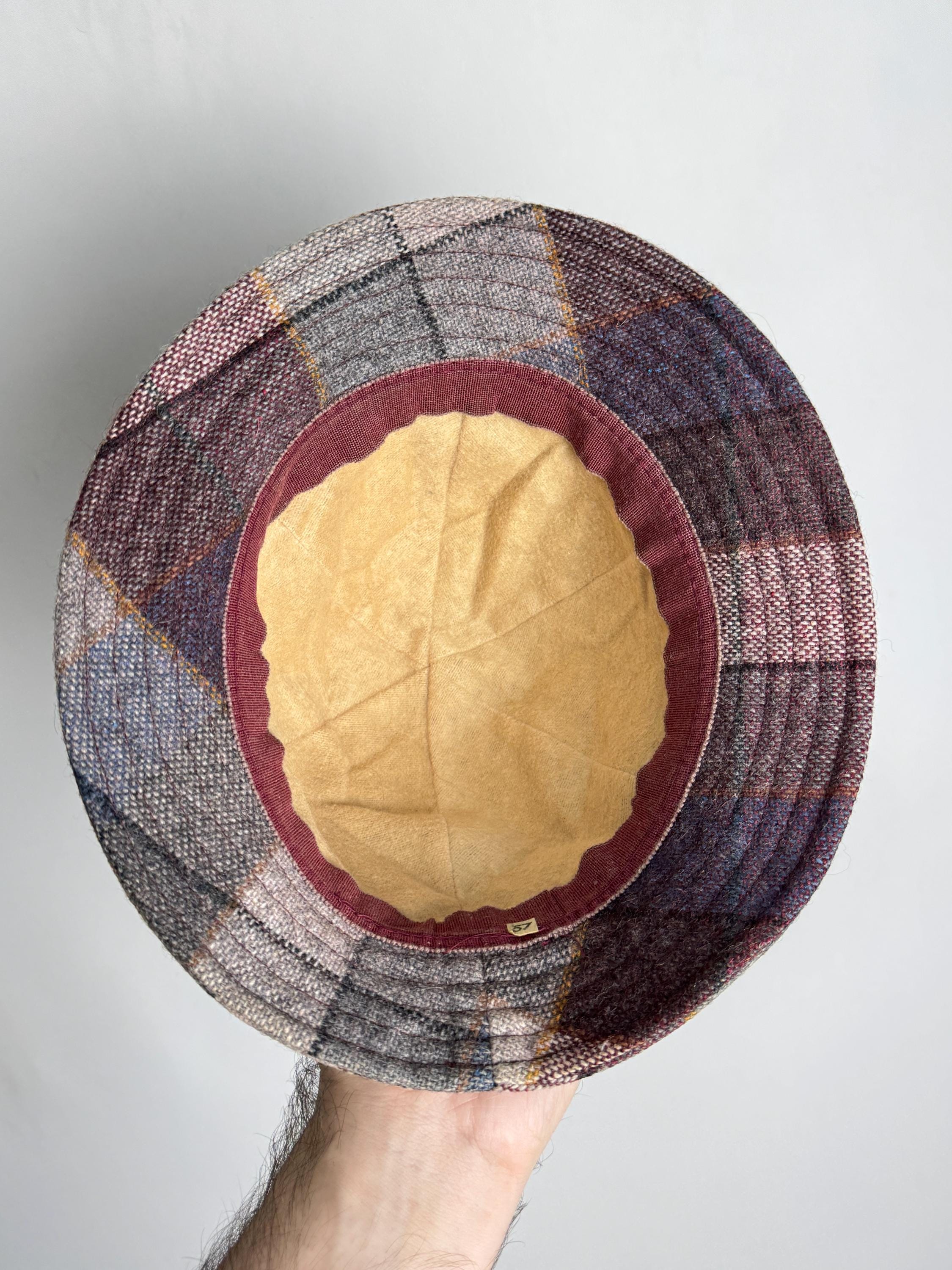 80s wool felt hat plaid 70s 80s Irish Plaid Tweed Flat Cap - Men main image 2