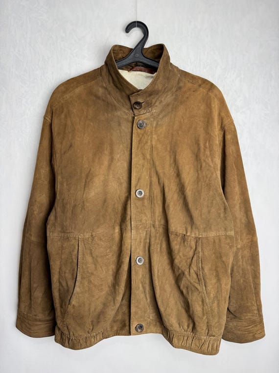 ジャケット・アウター 90s- used suede hunting zip coat padded 90s Mens Suede Jacket, Genuine Leather Hunting Jacket, Full