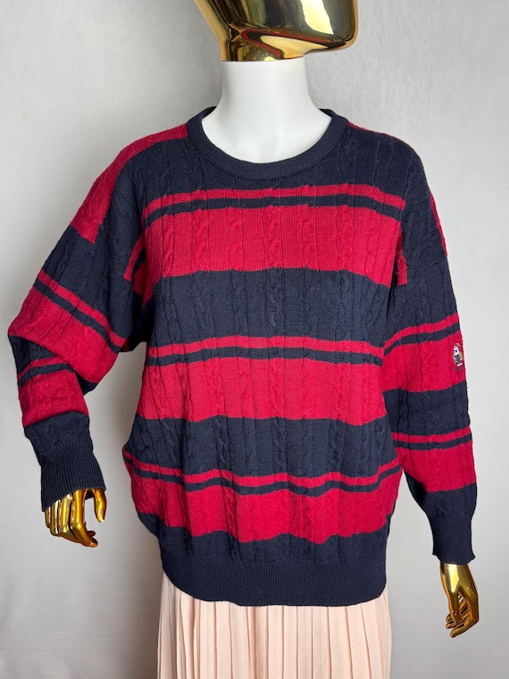 PRINGLE of SCOTLAND Wool Cable Knit Sweater, 80s Oversized