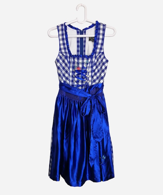 Veste Dirndl Femme En Laine Avec Broderie Allemande - Taille S - Bleue