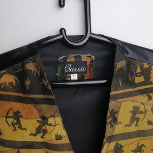 VINTAGE Mockaväst Äkta Läder Western Cowboyväst Unisex Brun Festivalväst bild 2
