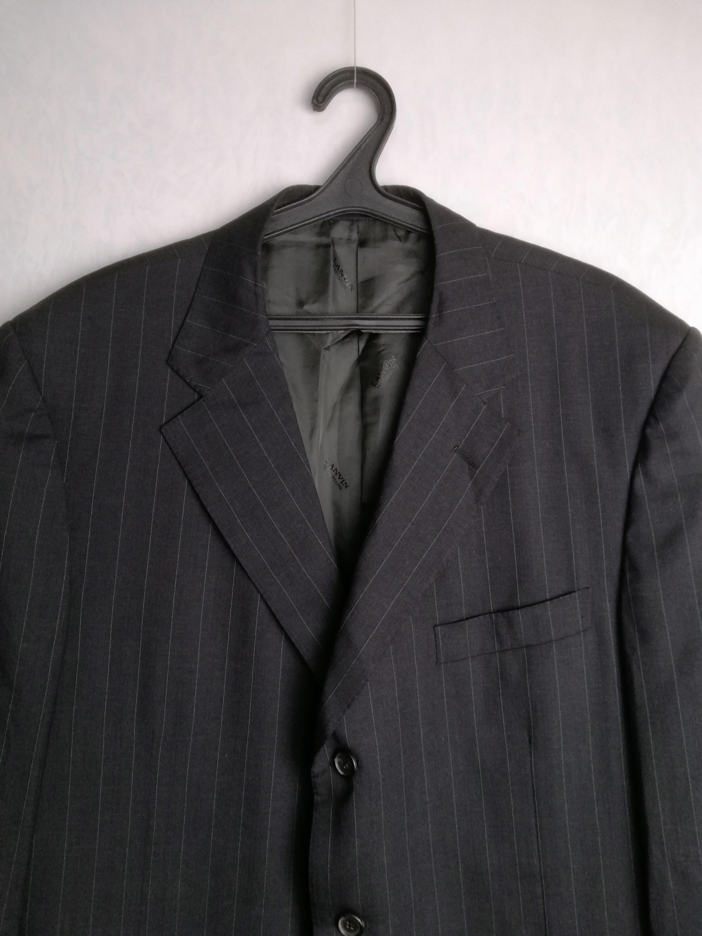 LANVIN PARIS Wool Suit Jacket, French Designer Mens Striped