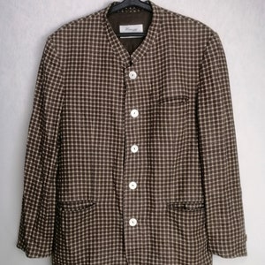Pure Linen Trachten Jacket, Austrian Folk Jacket, Traditional Tyrol Blazer, Oktoberfest Costume Jacket, German Bavarian Alpen Jacket, Size L