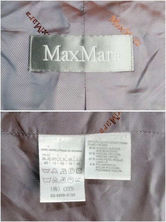 MAX MARA Wool Blend Jacket, Elegant Black Blazer,… - image 4