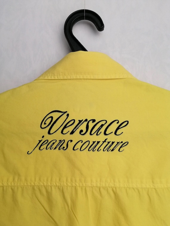 VERSACE JEANS COUTURE Mens Shirt, 90s Gianni Versace Big Logo