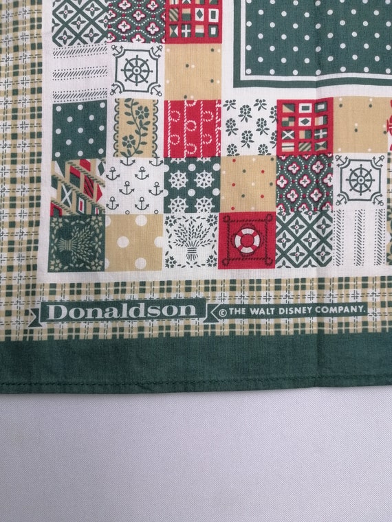 DONALDSON Cotton Scarf, Patchwork Pattern Neckerc… - image 4