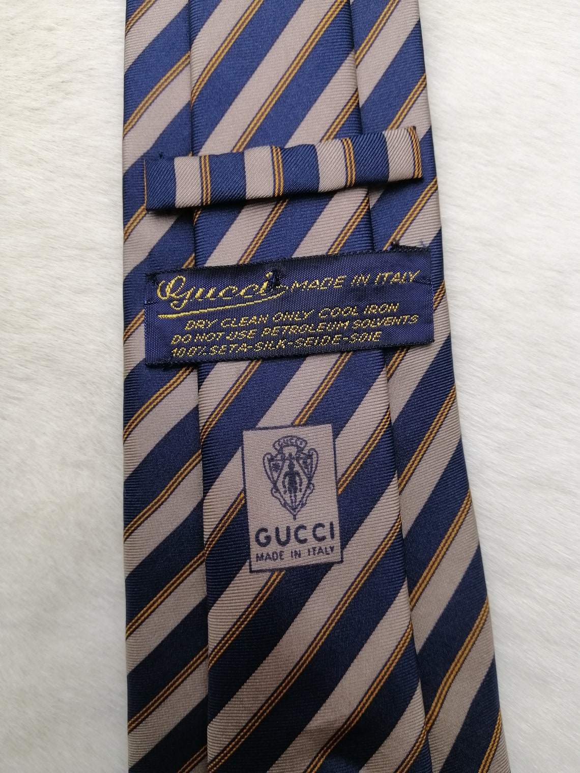 GUCCI Vintage Mens Silk Neck Tie GG Designer Necktie For Men Etsy