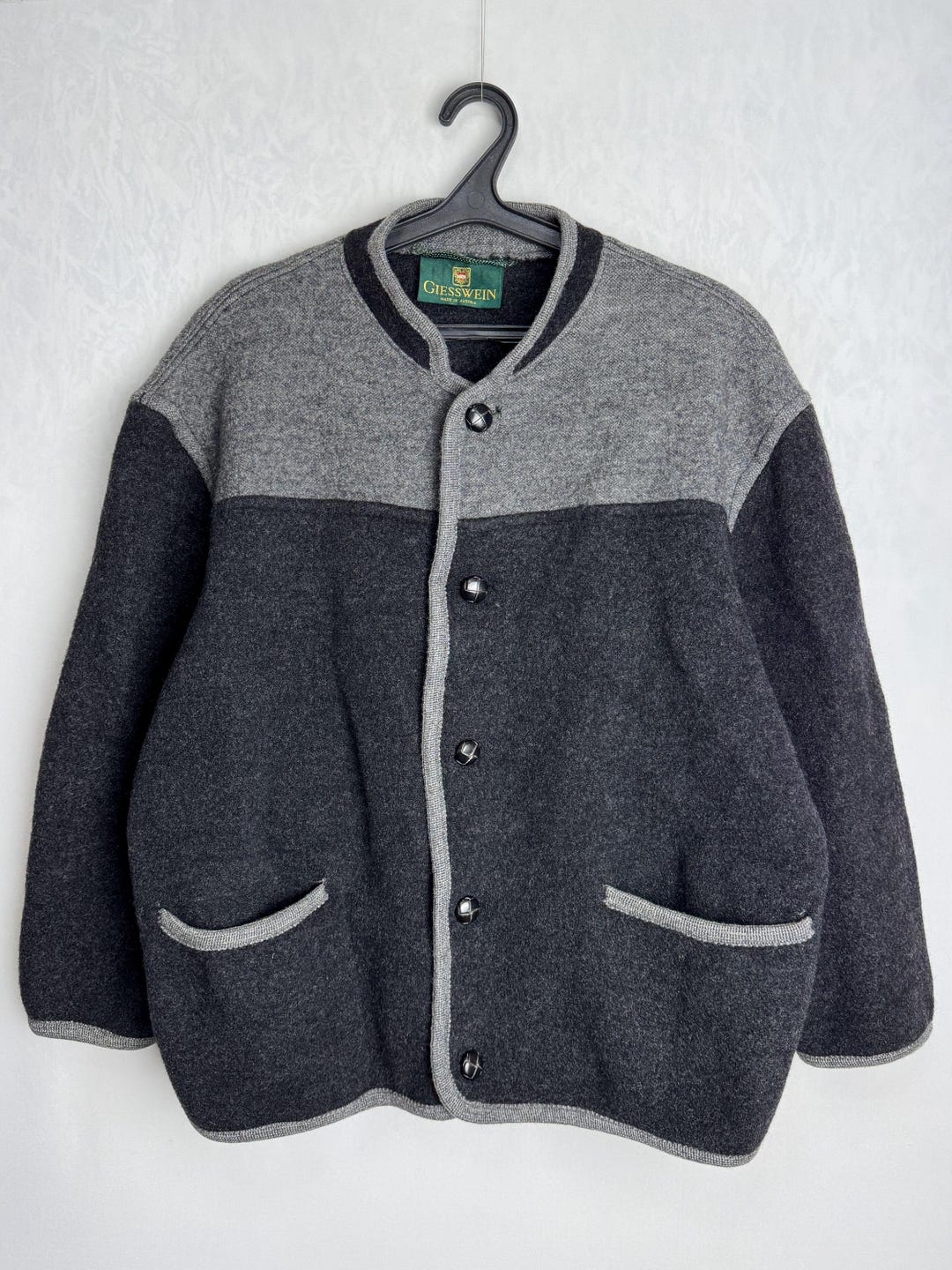 GIESSWEIN Boiled Wool Jacket, Austrian Mens Wool Cardigan