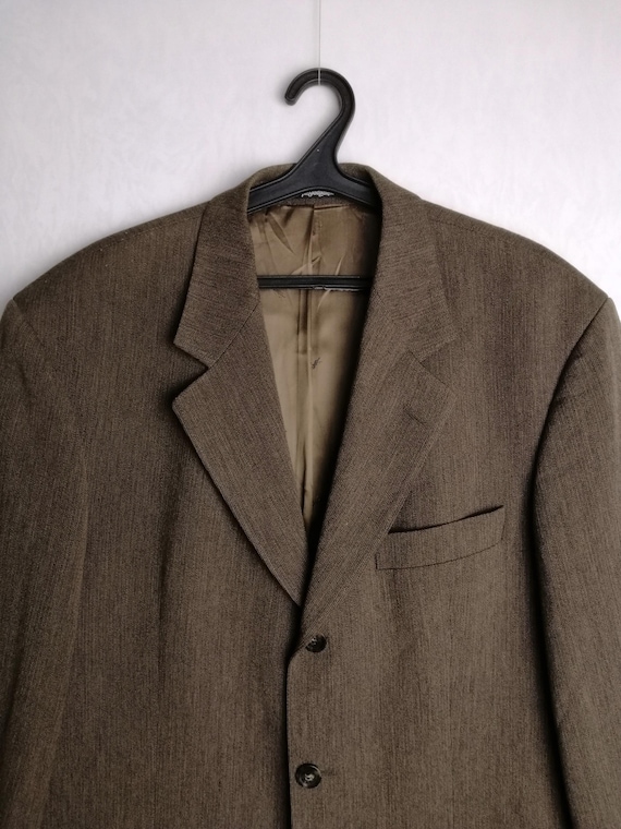 YVES SAINT LAURENT Mens Wool Suit Jacket, 80s French Designer