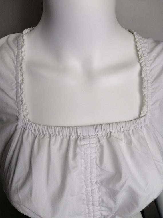 Dirndl Cropped Top, Puff Sleeve Austrian Blouse, … - image 6