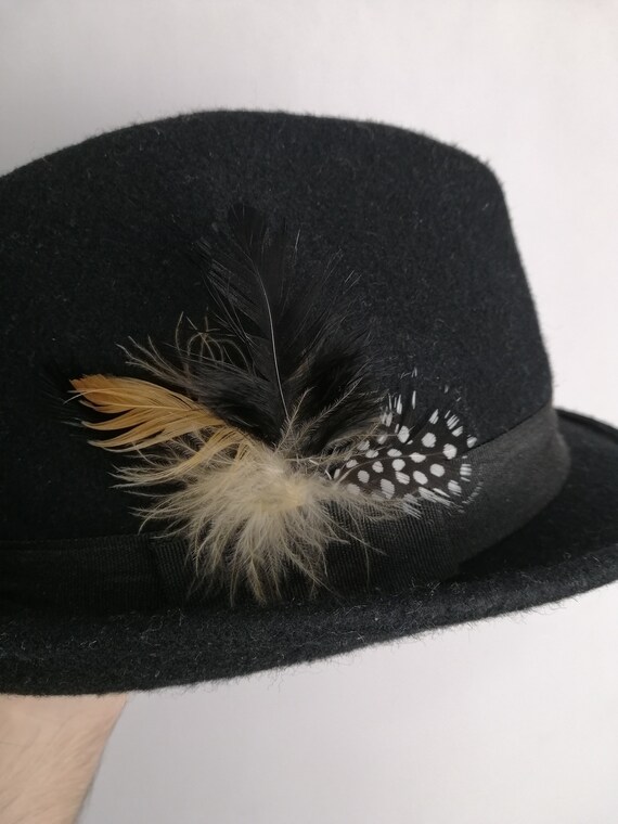 Austrian Wool Fedora, Tyrol Feather Felt Hat, Tra… - image 9