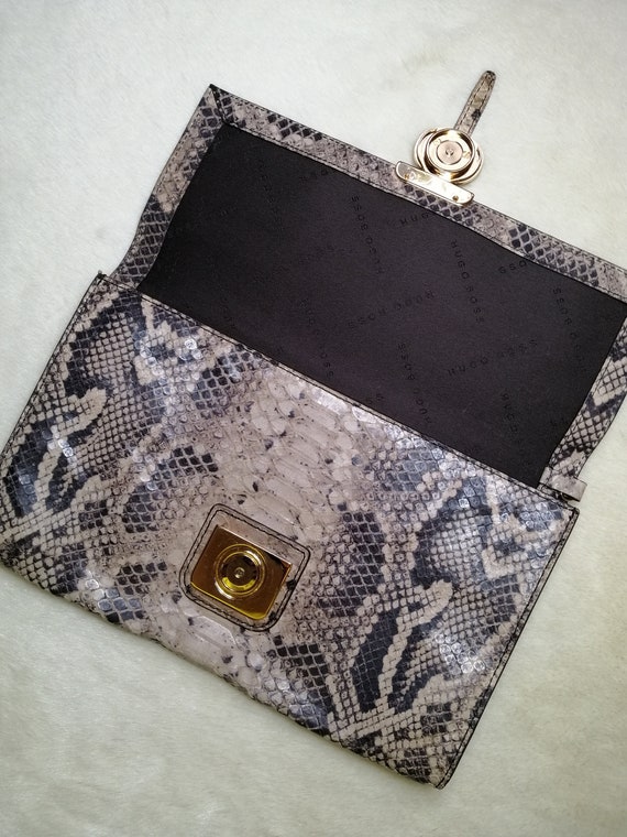 HUGO BOSS Vintage Womens Leather Clutch Bag Genui… - image 2