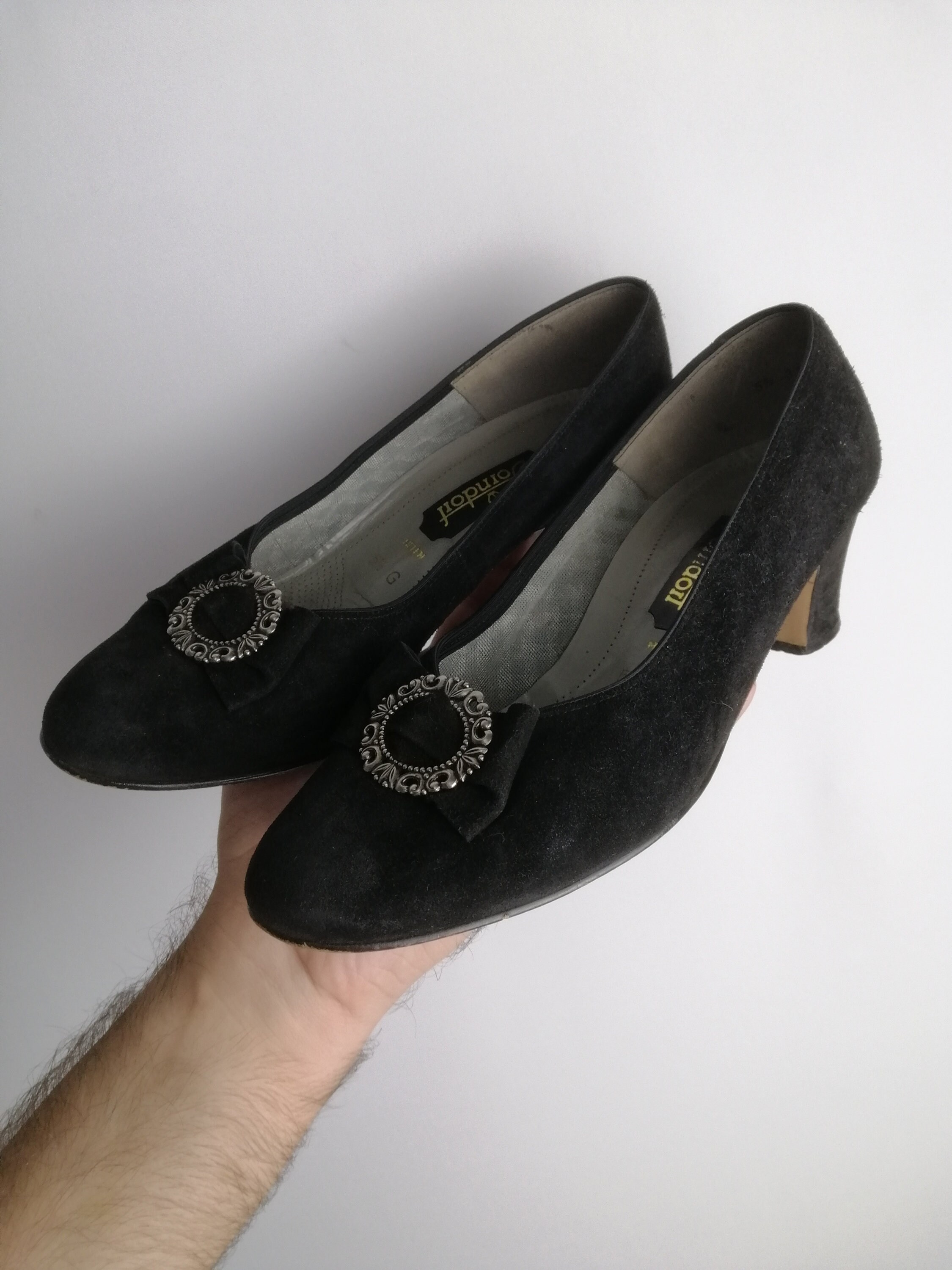 Chaussures Bavaroises Dirndl Pour Femme - Talon Épais Bout Carré En Daim, Boucle à La Mode | Oktoberfest, Style Rétro