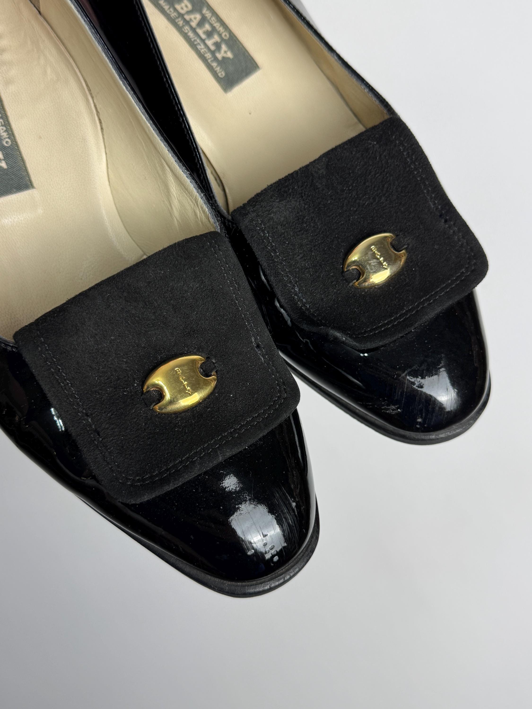 BALLY Patent Leather Loafers, 80s Genuine Leather Black  display picture 1