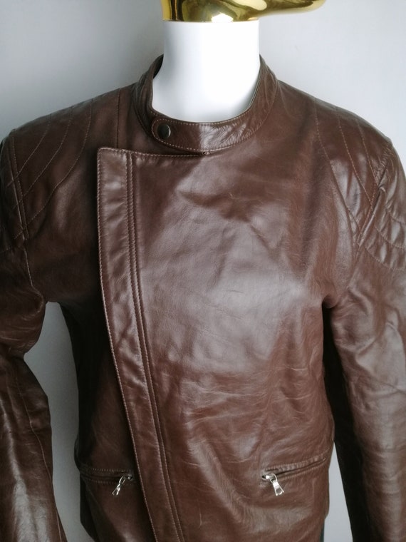 PAUL SMITH Leather Jacket, 90s Designer Motorcycle Jacket, Unisex