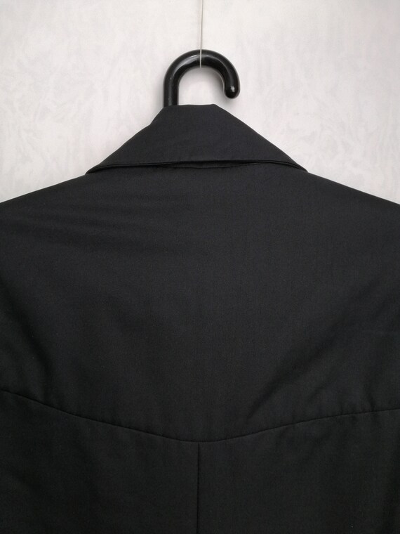 GIANFRANCO FERRE Mens Jacket, 90s Black Polyester Coat, Designer