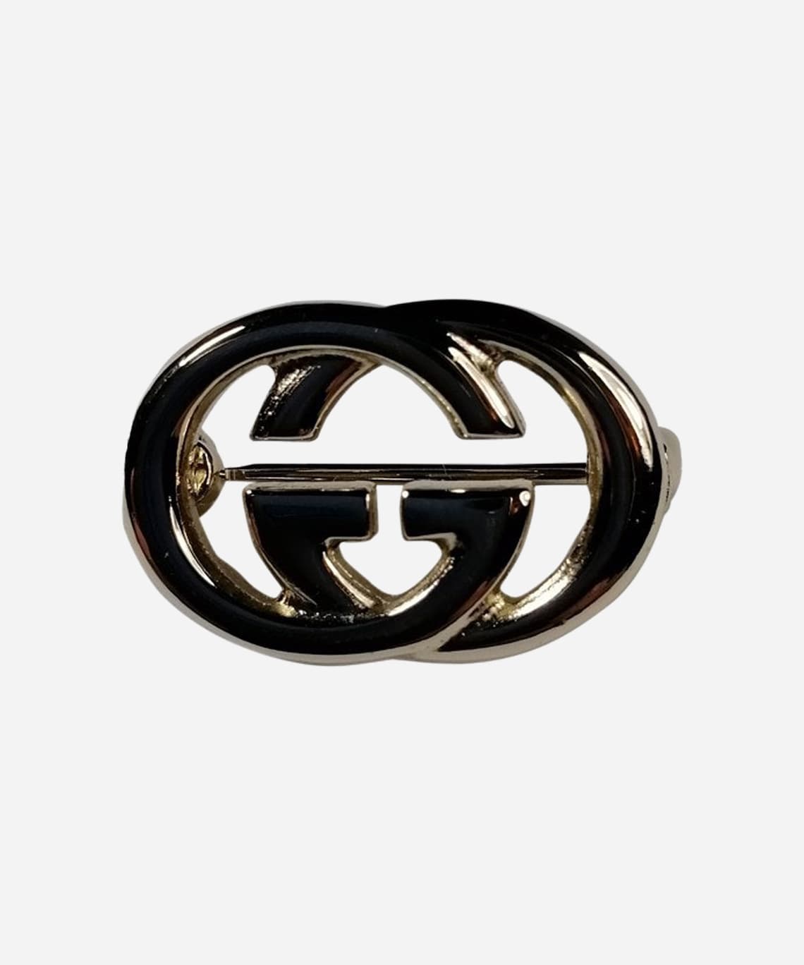 GUCCI Vintage Brooch Gold GG Pin Etsy