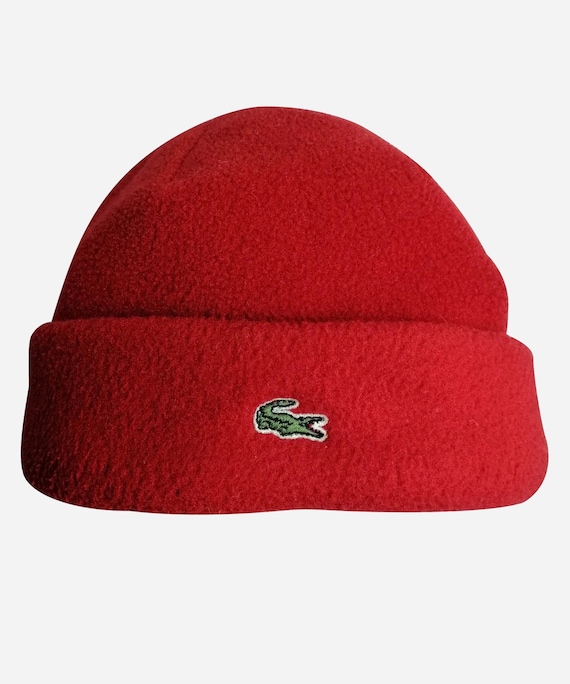 LACOSTE Fleece Hat 90s Vintage Beanie Hat Unisex Hat - Etsy