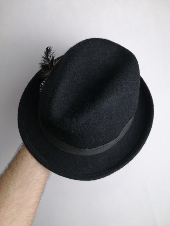 Austrian Wool Fedora, Tyrol Feather Felt Hat, Tra… - image 4