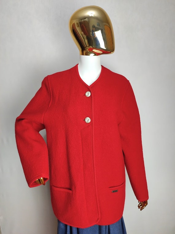 Austrian Boiled Wool Jacket, Oktoberfest Trachten… - image 1