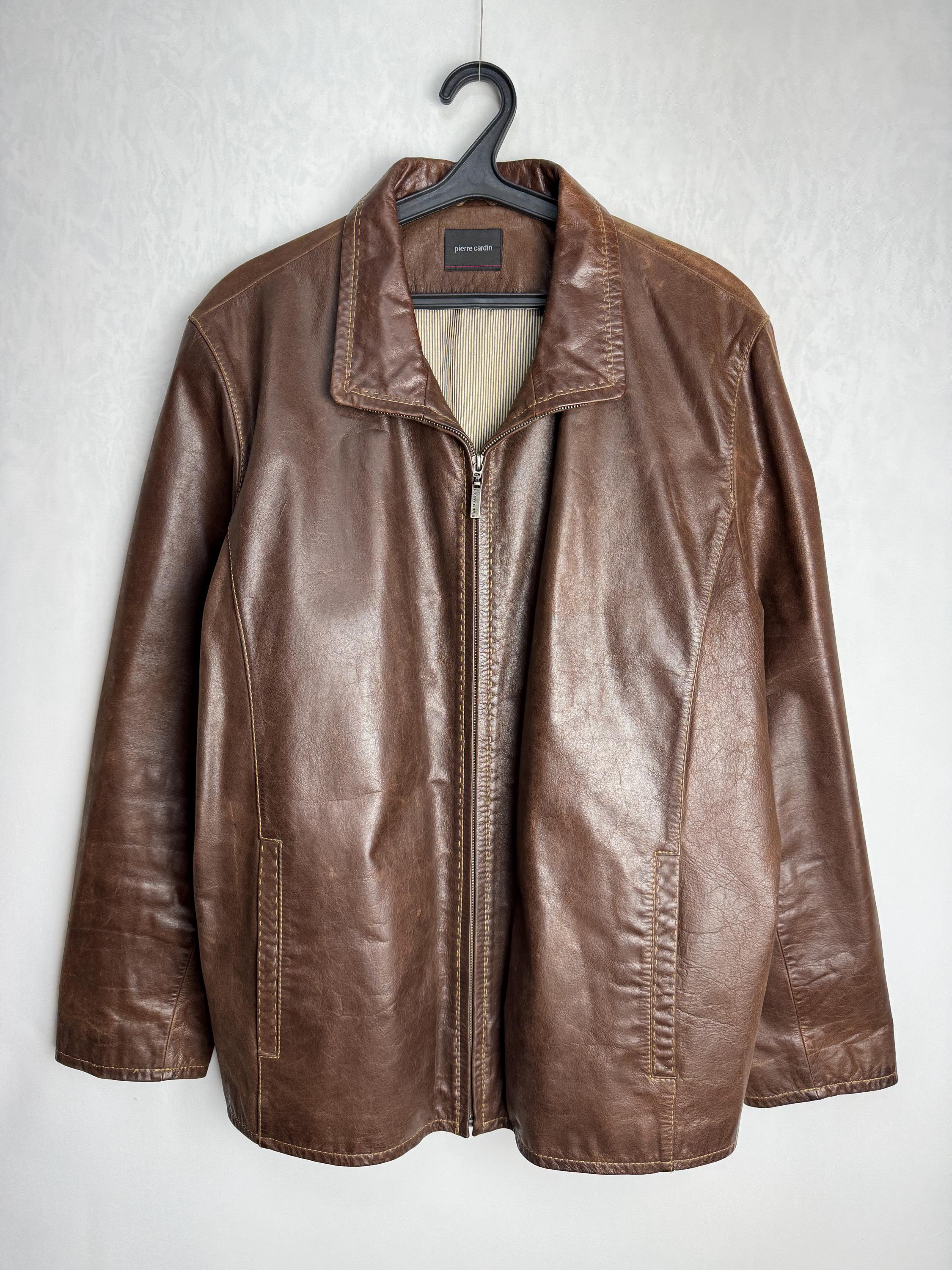 PIERRE CARDIN レザージャケット 90s PIERRE CARDIN Leather Jacket, Mens Brown Motorcycle Jacket