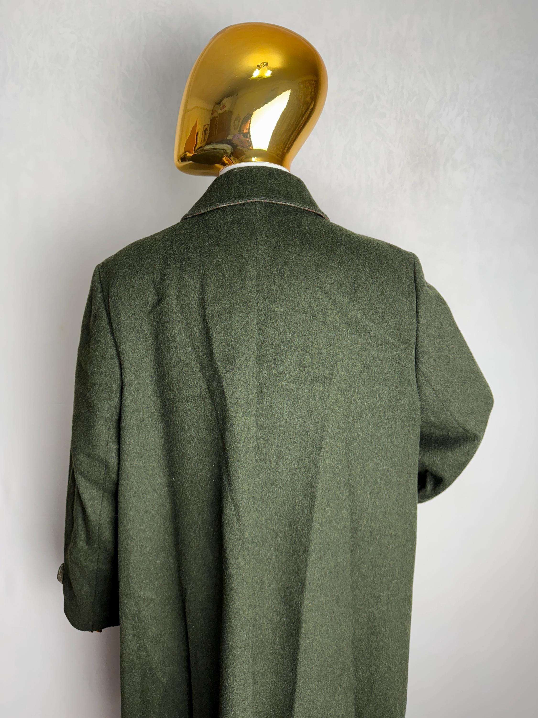 Loden Wool Coat, Womens Austrian Wool Jacket, Green Trachten