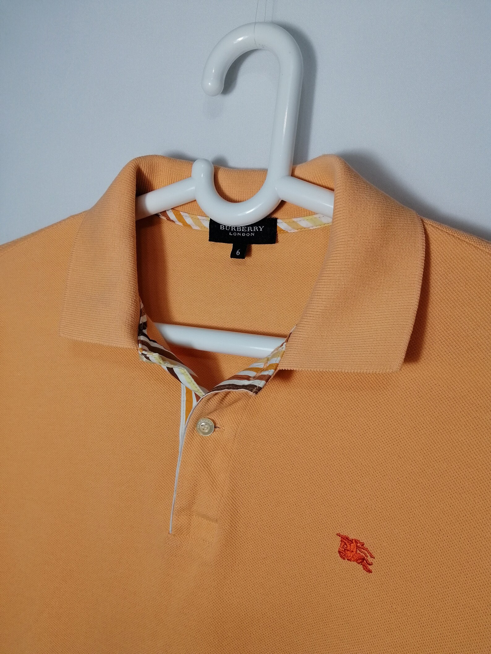 BURBERRY Vintage Mens Polo Shirt Burberrys Of London Orange | Etsy