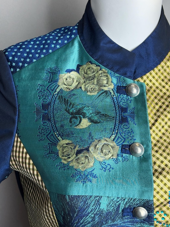 Austrian Floral Patchwork Jacket, Unique Trachten… - image 9