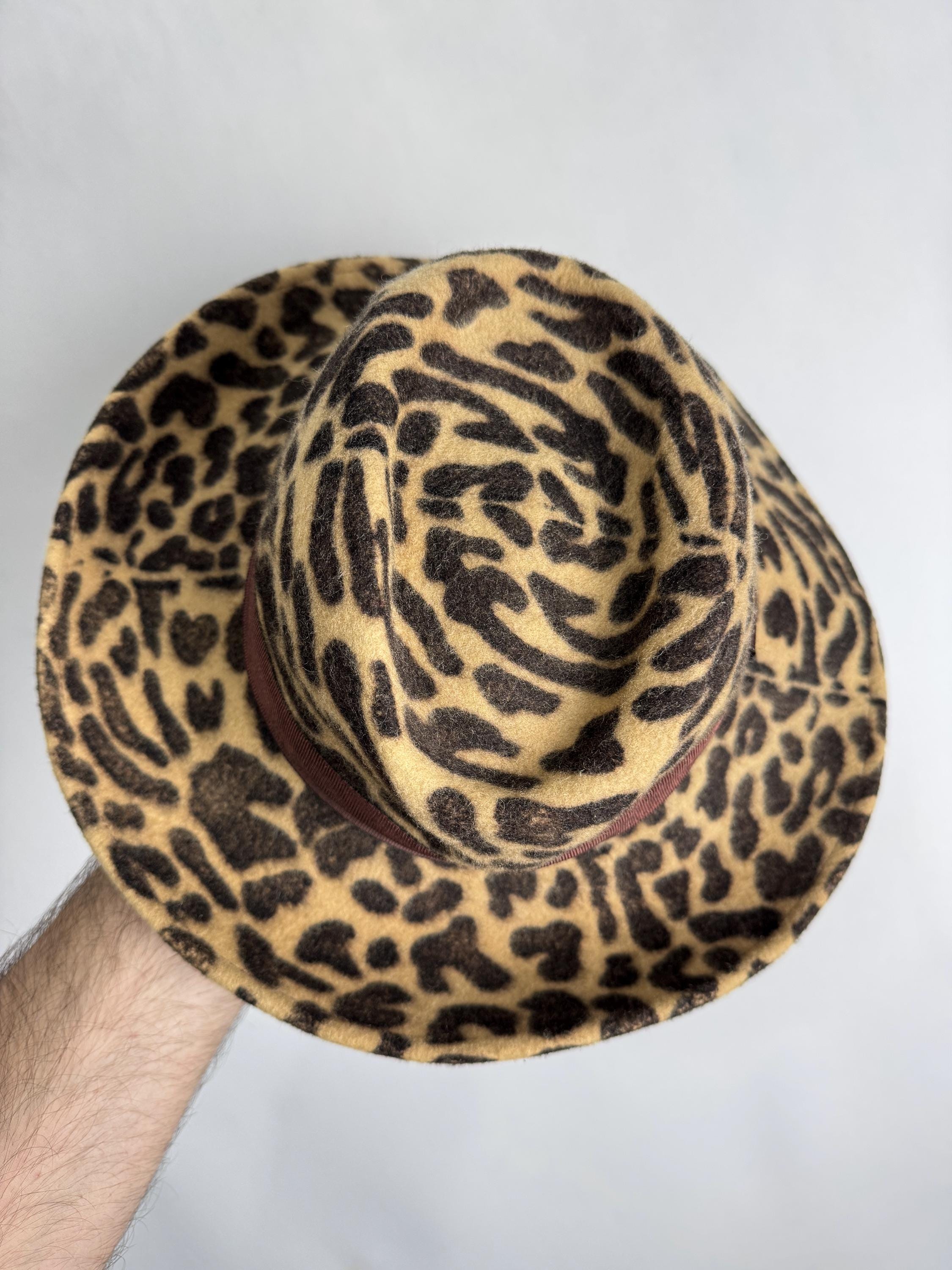 Vintage Excello Tan Fedora with Leopard Print Band La Louisiane Fedora main image 2