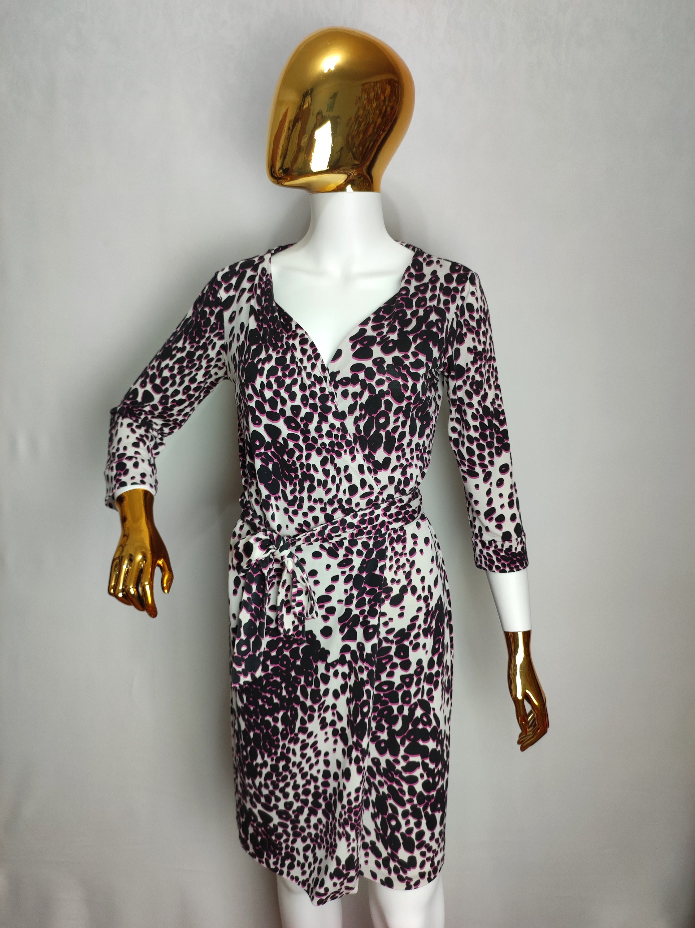 diane von furstenberg silk mini dress Diane Von Furstenberg Printed silk wrap mini dress|10931BEDVC