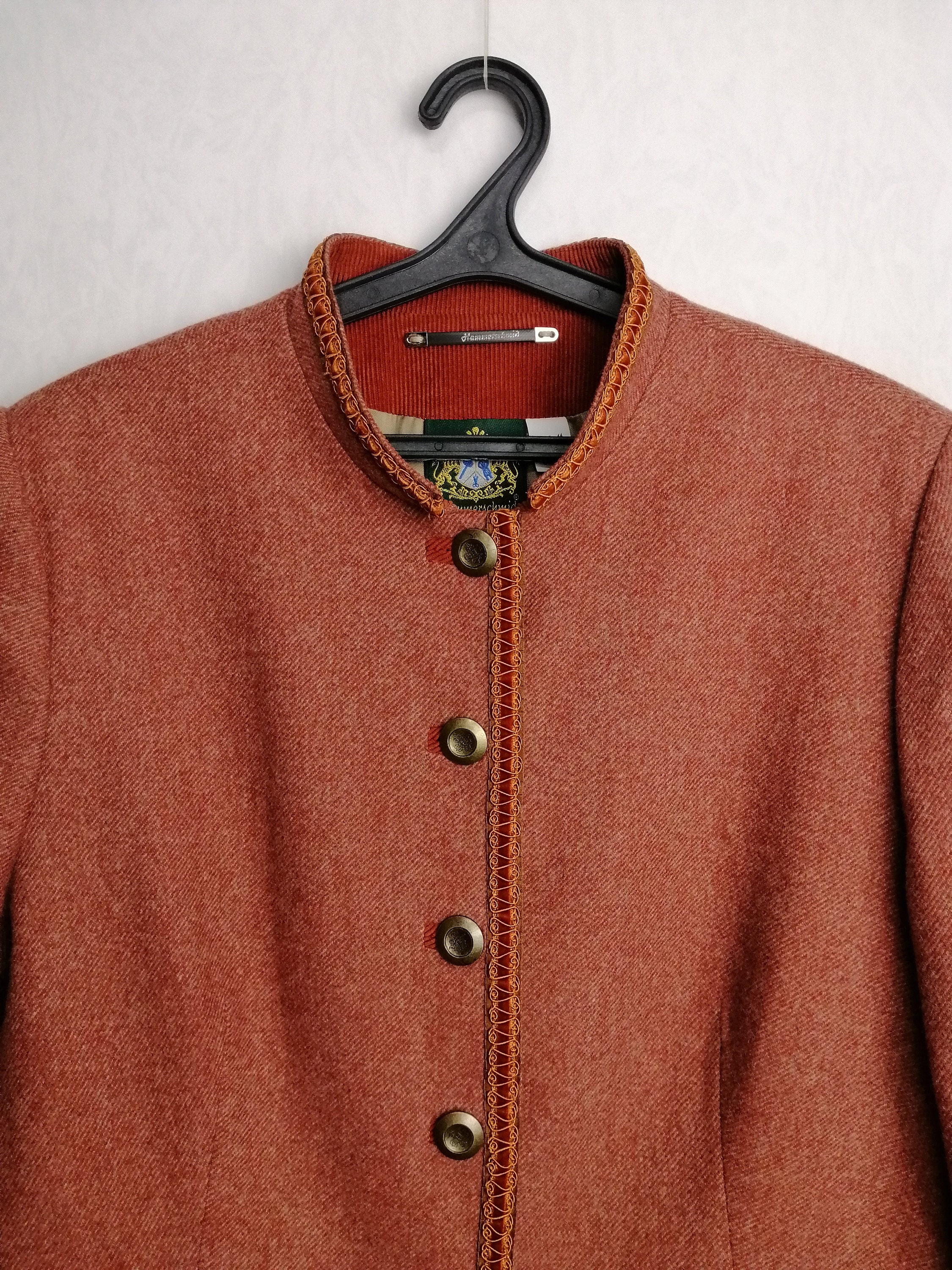 Veste En Laine Pure Autrichienne - Style Western/dirndl - Taille S (38) - Occasion Très Bon état
