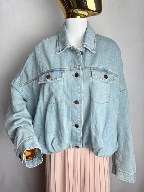 DRIES VAN NOTEN Round Denim Jacket, Y2K Designer Jean Jacket