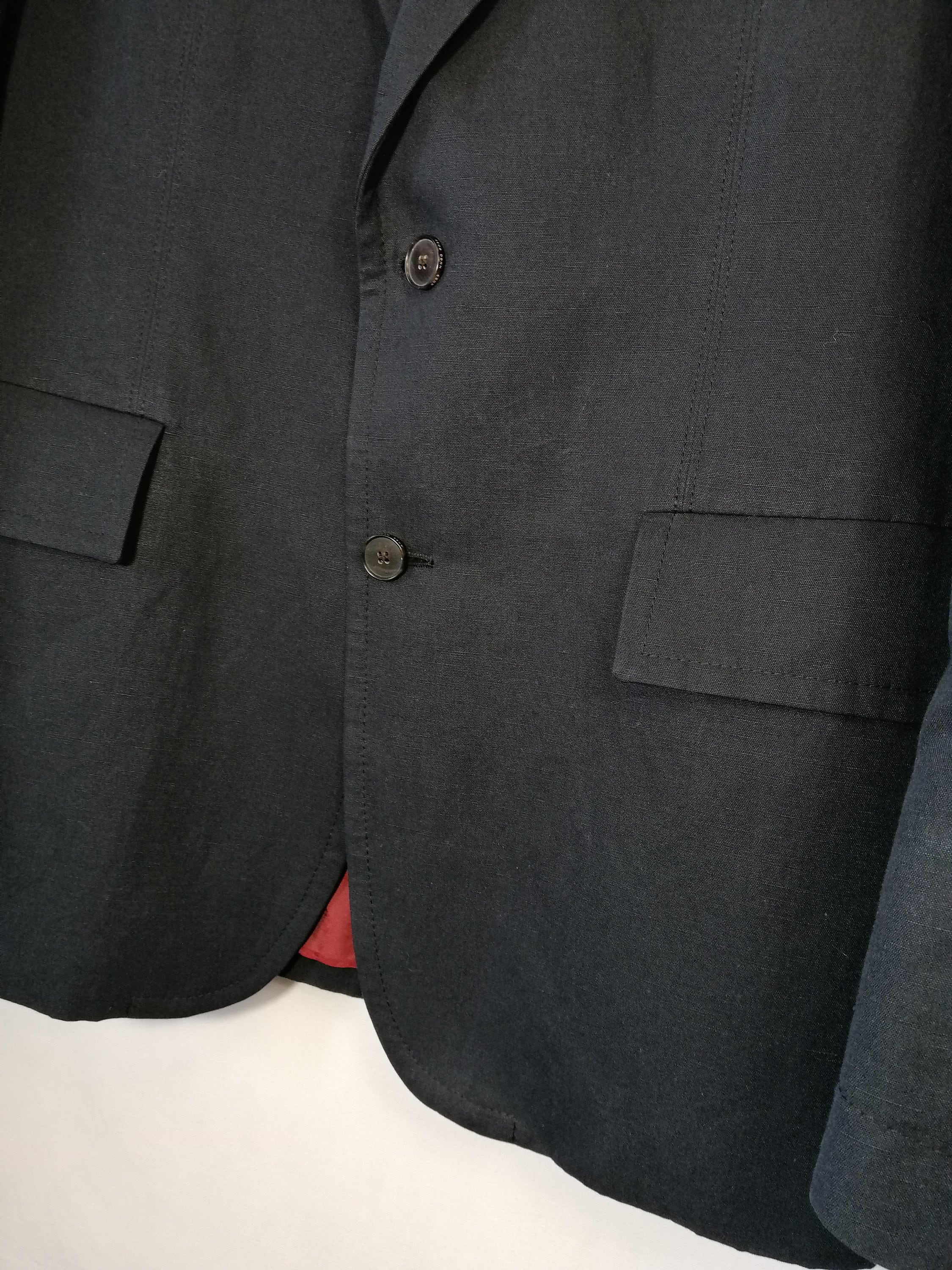 HUGO BOSS Vintage Mens Blazer Cotton Linen Jacket Navy Blue - Etsy
