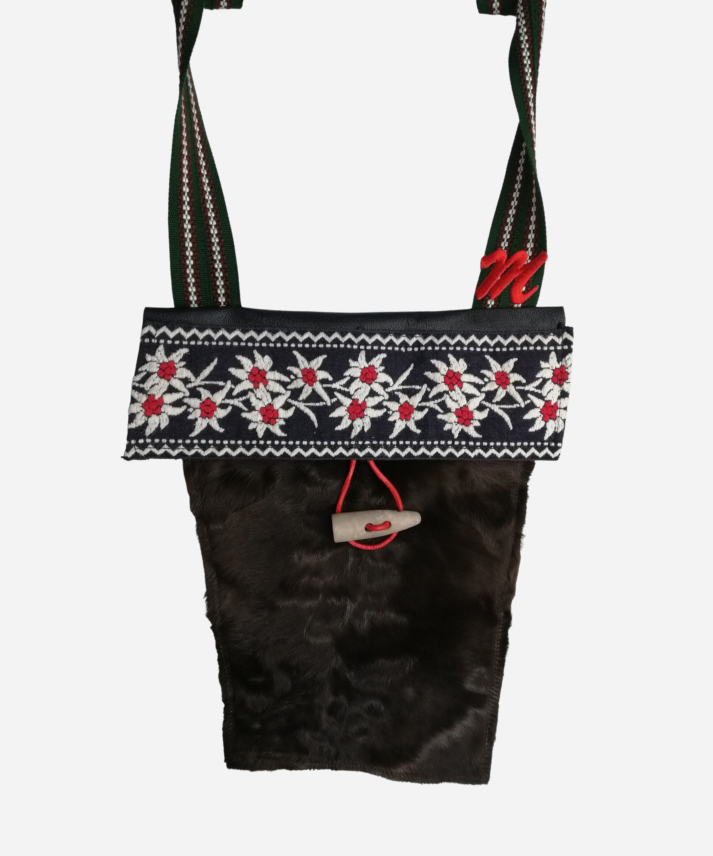 bolsa de dirndl Bolsa de cinturón de fieltro con ciervo bordado bolsa de traje tradicional Bolsos y monederos Riñoneras 