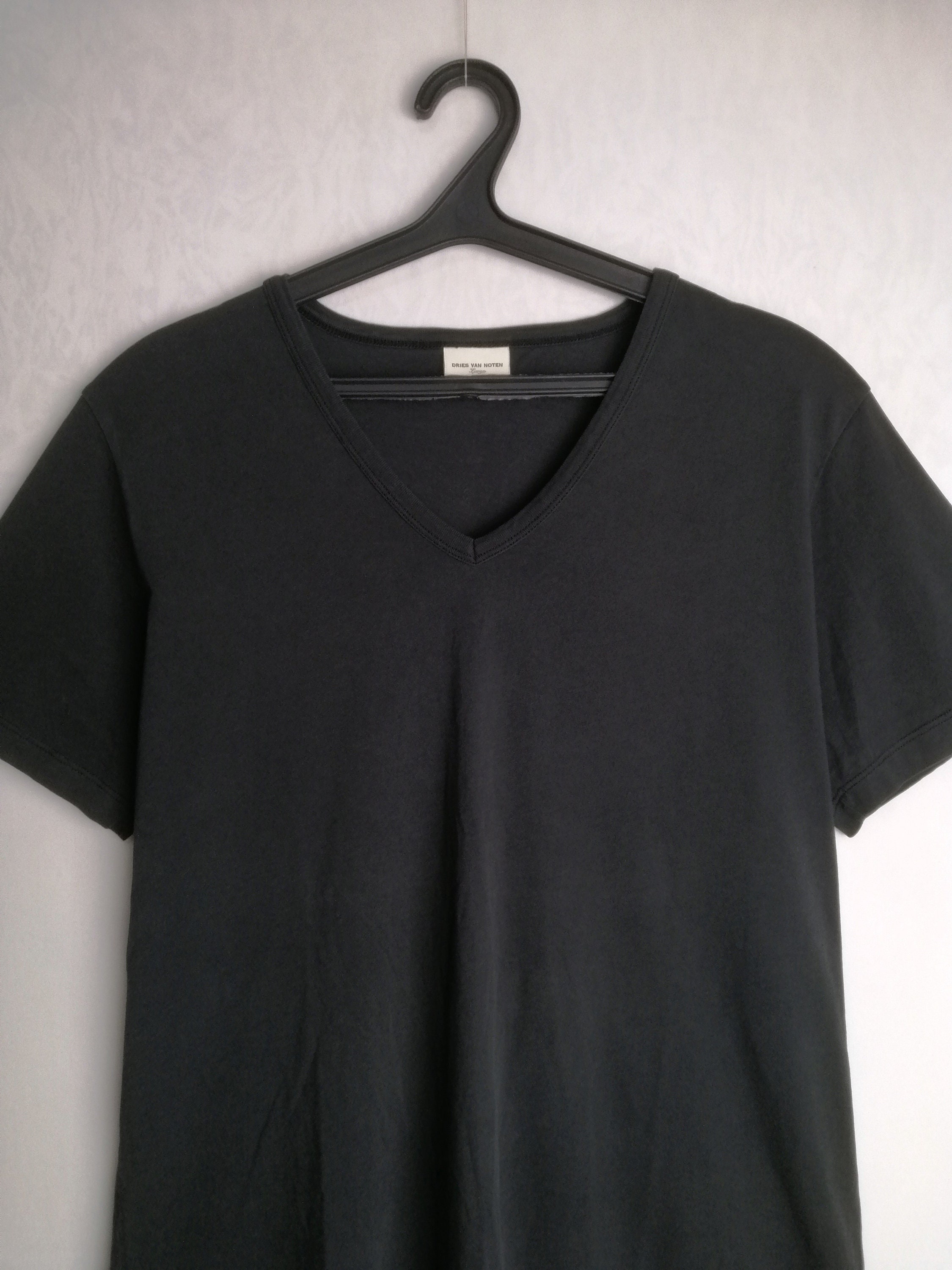 DRIES VAN NOTEN Cotton T-shirt, Y2K Designer Mens Shirt, Unisex