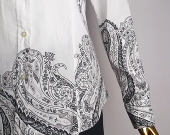 Tシャツ・カットソー ETRO FW25 Floral Paisley blouse (WRIA004899SA1I9 X0867) ETRO paisley-print Shirt | White | FARFETCH