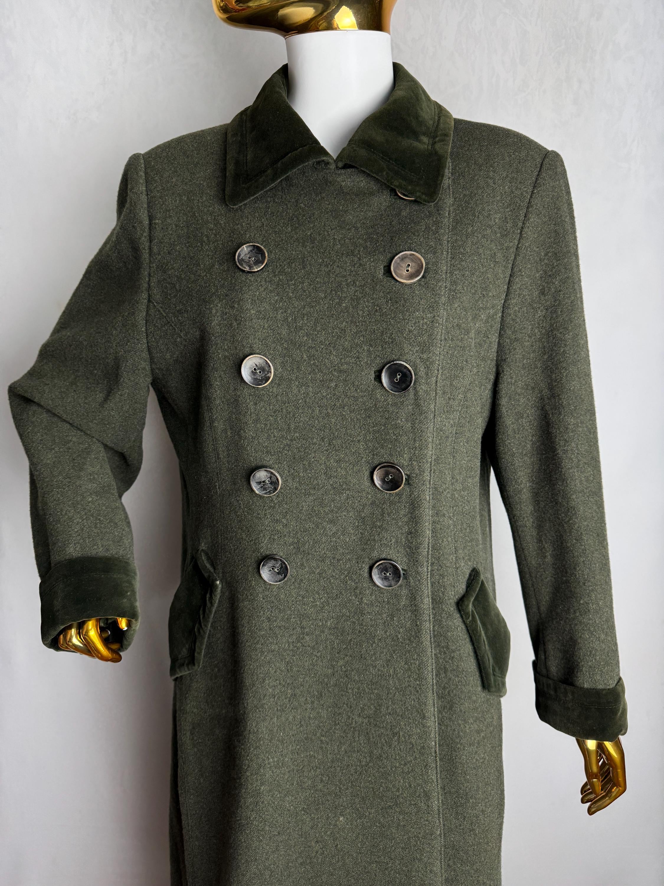 Loden Wool Coat, Womens Austrian Wool Jacket, Green Trachten