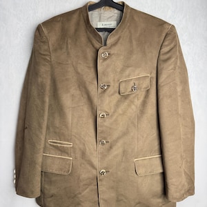 H.MOSER Mens Trachten Jacket, Austrian Folk Jacket, Traditional Tyrol Blazer, Oktoberfest Costume Jacket, German Bavarian Alpen Jacket, M