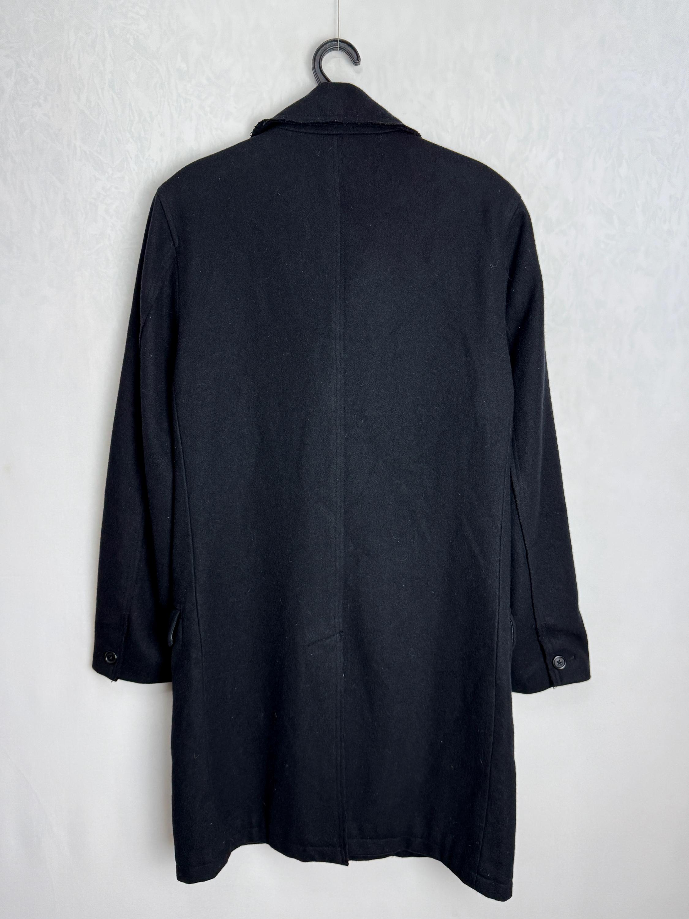 MANTEAU EN BEAVER DE LAINE en Bleu marine pour homme