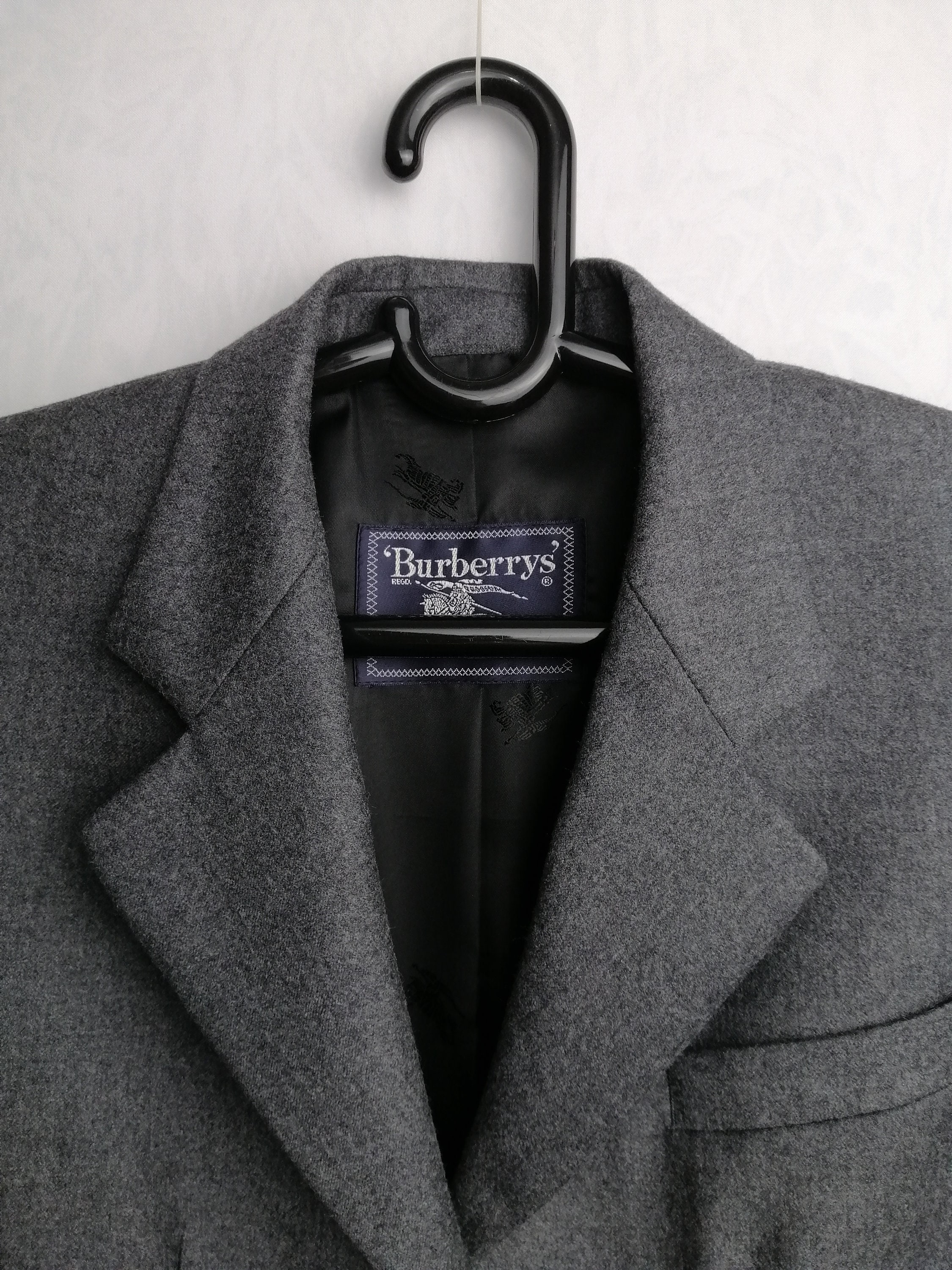 BURBERRYS Vintage Womens Blazer 80s Burberry of London Wool 