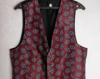 Chaleco con patrón Paisley, chaleco boho para hombre, chaleco dirndl austriaco, chaqueta sin mangas Oktoberfest, chaleco popular Trachten, chaleco del festival del Tirol