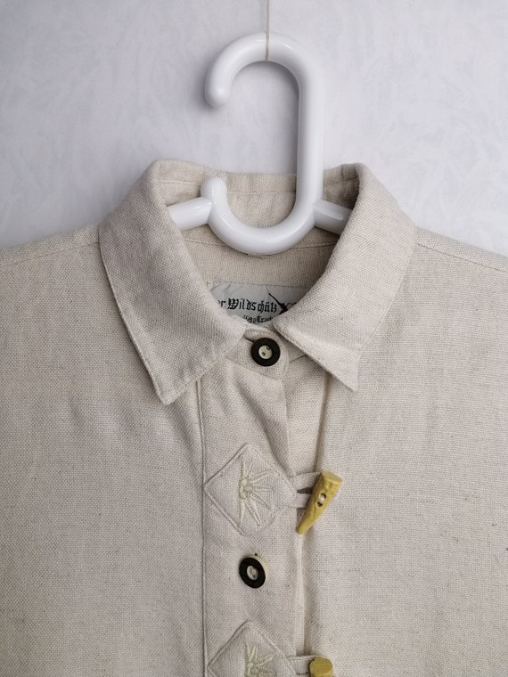 TRACHTEN Womens Folk Shirt, Linen Blend Dirndl Bl… - image 7