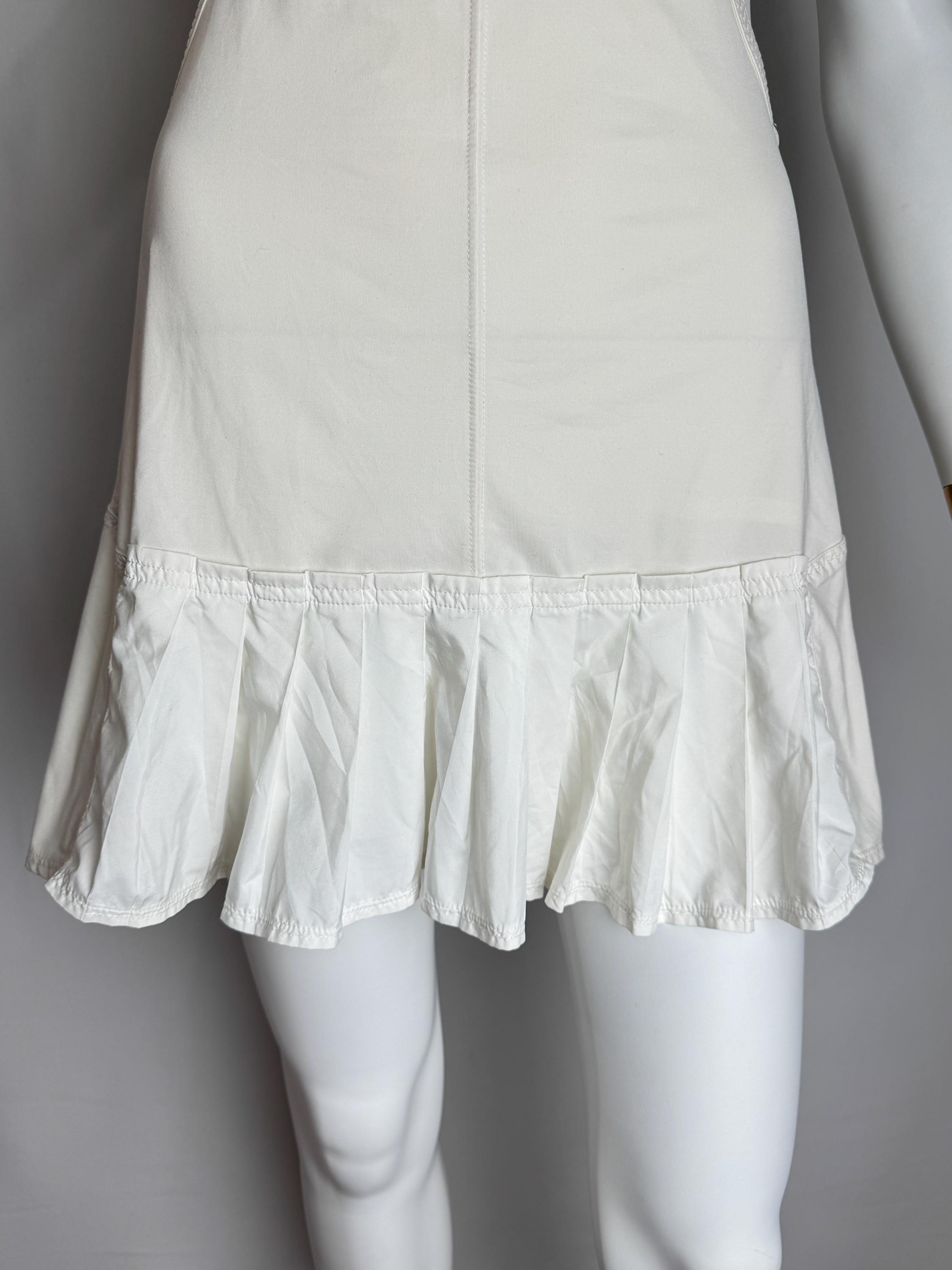 ADIDAS by STELLA McCARTNEY テニスミニドレス、ホワイトノースリーブ