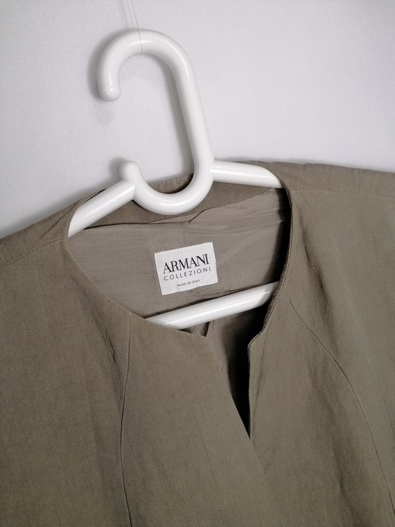 ARMANI Vintage Womens Jacket Linen Blazer 90s Giorgio Armani