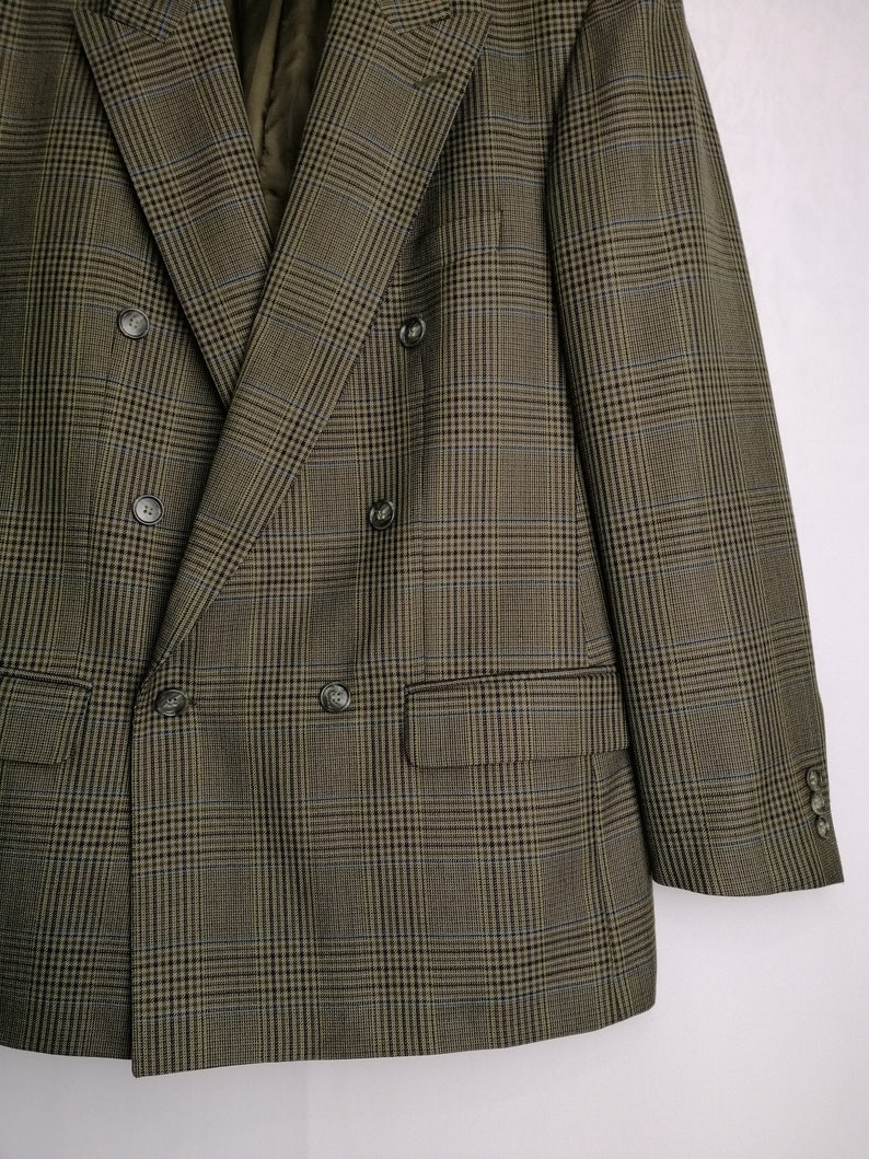MARC GIBALDI Vintage Mens Blazer 80s Double Breasted Wool - Etsy